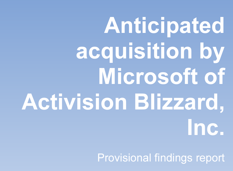 CMA Microsoft Activision